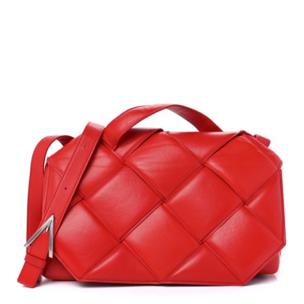 Bottega Veneta Nappa Maxi Intrecciato Padded Top Handle Shoulder Bag Nail Polish